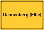 Place name sign Dannenberg (Elbe)