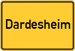 Place name sign Dardesheim