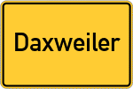 Place name sign Daxweiler