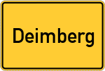 Place name sign Deimberg