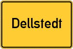 Place name sign Dellstedt
