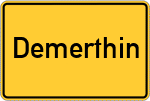 Place name sign Demerthin