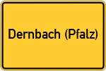 Place name sign Dernbach (Pfalz)