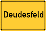Place name sign Deudesfeld