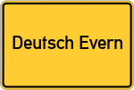 Place name sign Deutsch Evern