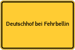 Place name sign Deutschhof bei Fehrbellin