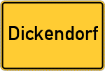 Place name sign Dickendorf