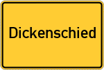 Place name sign Dickenschied