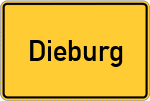 Place name sign Dieburg