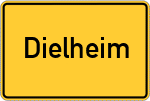 Place name sign Dielheim