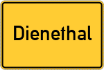 Place name sign Dienethal