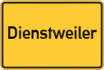 Place name sign Dienstweiler