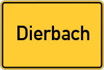 Place name sign Dierbach