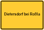 Place name sign Dietersdorf bei Roßla