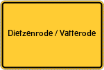 Place name sign Dietzenrode / Vatterode