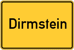 Place name sign Dirmstein