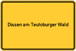 Place name sign Dissen am Teutoburger Wald