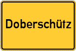Place name sign Doberschütz