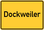 Place name sign Dockweiler