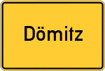 Place name sign Dömitz