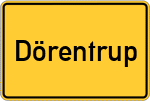 Place name sign Dörentrup