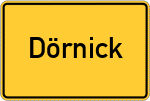 Place name sign Dörnick