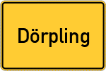 Place name sign Dörpling