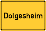 Place name sign Dolgesheim