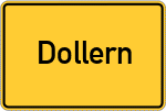 Place name sign Dollern