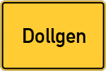 Place name sign Dollgen