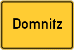 Place name sign Domnitz