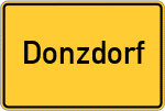 Place name sign Donzdorf