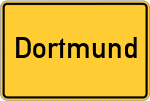Place name sign Dortmund