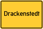Place name sign Drackenstedt