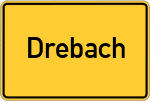 Place name sign Drebach