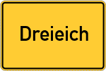 Place name sign Dreieich