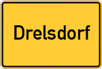 Place name sign Drelsdorf