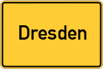 Place name sign Dresden