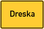 Place name sign Dreska