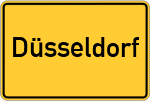 Place name sign Düsseldorf