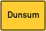 Place name sign Dunsum
