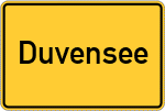 Place name sign Duvensee