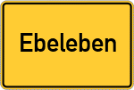 Place name sign Ebeleben