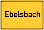 Place name sign Ebelsbach