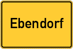 Place name sign Ebendorf