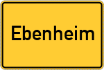 Place name sign Ebenheim