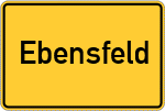 Place name sign Ebensfeld