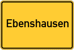Place name sign Ebenshausen