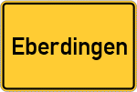 Place name sign Eberdingen