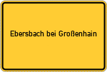 Place name sign Ebersbach bei Großenhain